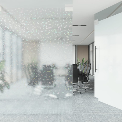 Folia okienna, matowa, tęczowy wzór 3D, 45x2000 cm, PVC