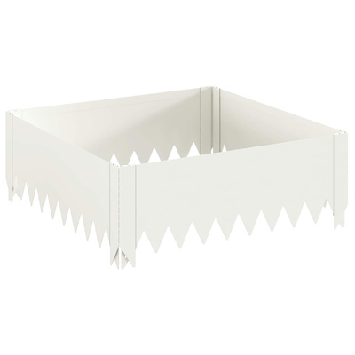 Krawężnik do trawnika 60 x 60 x 20 cm Stal Biały