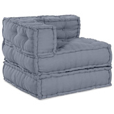 Modularna jednostka sofy 2 pcs Szary 140 x 70 x 56 cm tkanina