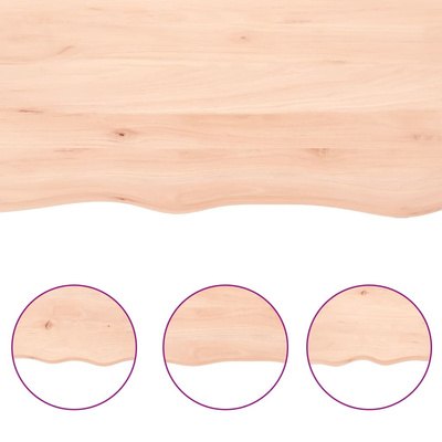 Blat stołu, 60x60x(2-6)cm, surowy, lity dąb naturalną krawędzią