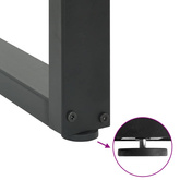 Nogi do stołu jadalnego w kształcie litery U 2 szt. Antracyt 60x(72-73) cm Stal