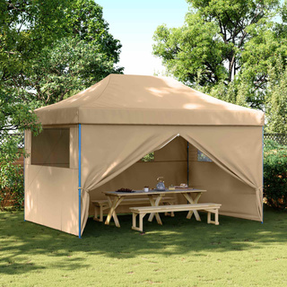 Namiot Imprezowy Beżowy 292 x 440 x 315 cm Materiał Oxford