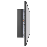 vidaXL Lustro łazienkowe LED, wysoki połysk szare, 100x8,5x37cm, akryl