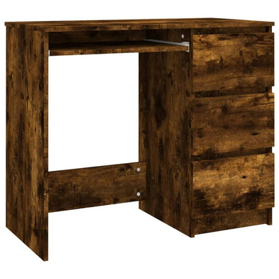 vidaXL Biurko, przydymiony dąb, 90x45x76 cm, materiał drewnopochodny