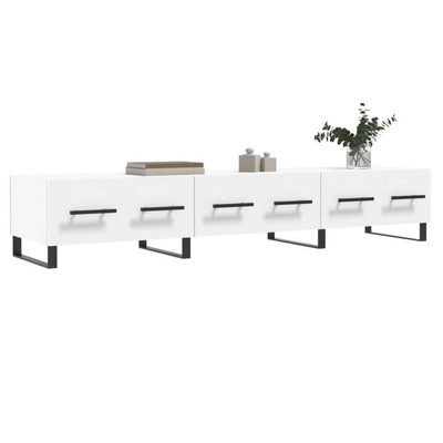 vidaXL Szafka pod TV, biała, 150x36x30 cm, materiał drewnopochodny wariant 5