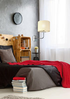 Kinkiet chromowy abażur tkany E14 40W lampa Estera Candellux 21-11473