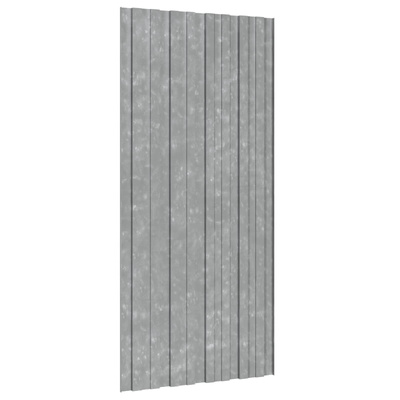 Panel dachowy 12 pcs srebrny 100 x 45 cm Stal galwanizowana