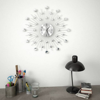 vidaXL Zegar ścienny z mechanizmem kwarcowym, nowoczesny design, 50 cm
