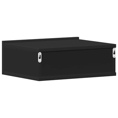 Wiszące szafki nocne, 2 szt., czarne, 40x30x15 cm