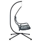 Wiszące krzesło jajo Antracyt 94 x 107 x 196,5 cm Stal
