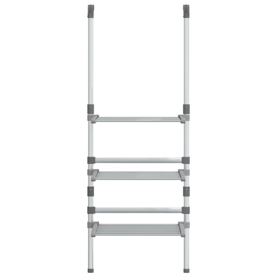 Wisząca suszarka na pranie, 3-poziomowa, aluminium