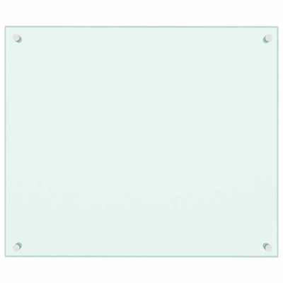 Panel ochronny do kuchni, biały, 70x60 cm, szkło hartowane