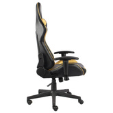 vidaXL Obrotowy fotel gamingowy, złoty, PVC