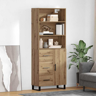 Highboard 2 szt. Dąb rzemieślniczy 69,5 x 34 x 180 cm