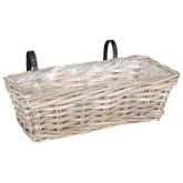 Hanging Planter Kosz 2 szt. Naturalna szarość 48 x 22 x 15 cm