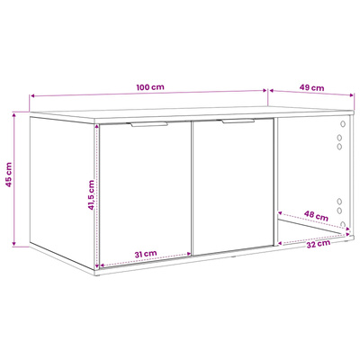 Meble dla kota Szary Sonoma 100 x 49 x 45 cm