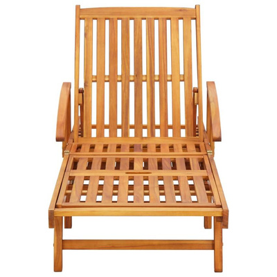 vidaXL Leżaki z poduszkami, 2 szt., lite drewno akacjowe