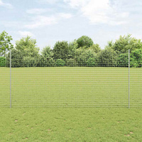 Wbudowany słupek ogrodzeniowy 5 szt. srebrny 200 cm