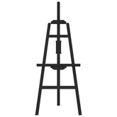 Sztaluga malarska, czarna, 53,5x95x127 cm lite drewno sosnowe