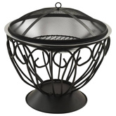 vidaXL Palenisko i grill 2-w-1, z pogrzebaczem, 59x59x60 cm, stal