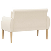 Sofa dwuosobowa z guzikowym pikowaniem kremowy 117 x 67 x 77 cm