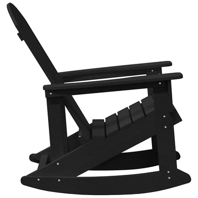 Fotel bujany Adirondack Czarny HDPE