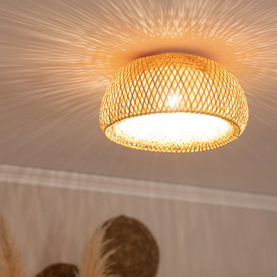 Plafon Boho z Bambusa 45cm Abruzzo Mia E27