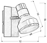 lampa ścienna kinkiet candellux sortha 91-07479 kinkiet energooszczędna