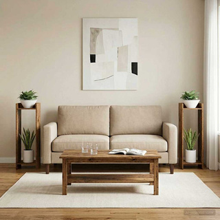 Stojak na rośliny 2 szt. Stare drewno 30 x 30 x 100 cm