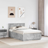 Ramka łóżka Betonowy szary 120 x 190 cm Drewno inżynieryjne