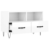 vidaXL Szafka pod TV, biała, wysoki połysk, 80x36x50 cm