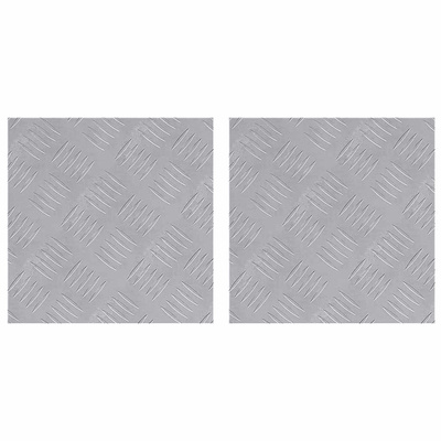 Stopień Kwadrat 2 pcs Srebrny 30 x 30 cm Aluminium