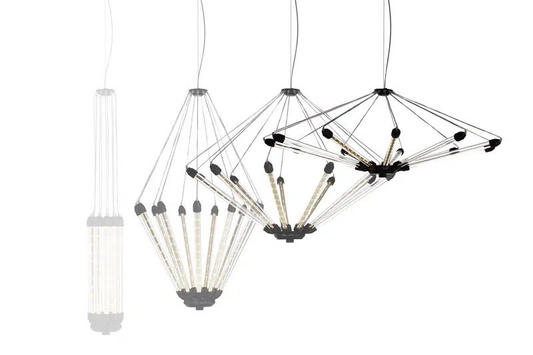 Nowoczesna Lampa wisząca LED AURORA WIRE 7 AD312