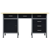vidaXL Biurko robocze, czarne, 160x60x85 cm, stal