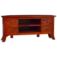 vidaXL Szafka pod TV, klasyczny brąz, 100x40x45 cm, drewno mahoniowe