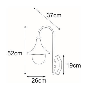 Kinkiet zewnętrzny K-8130 czarna z serii BOSTON KAJA