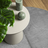 vidaXL Dywan IZA z krótkim włosiem, szary, Ø 100 cm