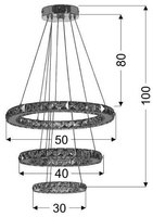 Lampa wisząca okrąg LED RGB + pilot Lords 33-63090