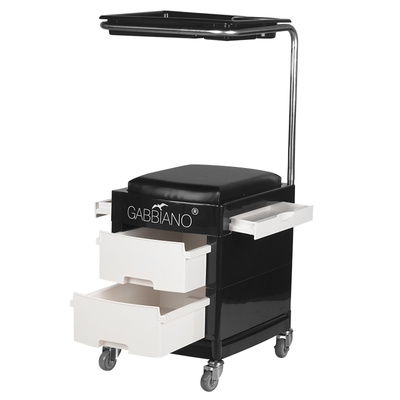 Pomocnik - taboret do pedicure 16 plus czarny/biały 125885