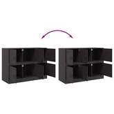 Szafka, czarna, 99x39x73 cm, stalowa