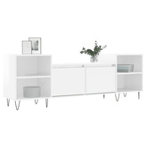 vidaXL Szafka pod TV, wysoki połysk, biała, 160x35x55 cm wariant 4
