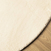 vidaXL Dywan HUARTE z krótkim włosiem, kremowy, Ø 120 cm