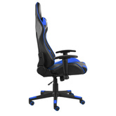 Obrotowy fotel gamingowy, niebieski, PVC vidaXL