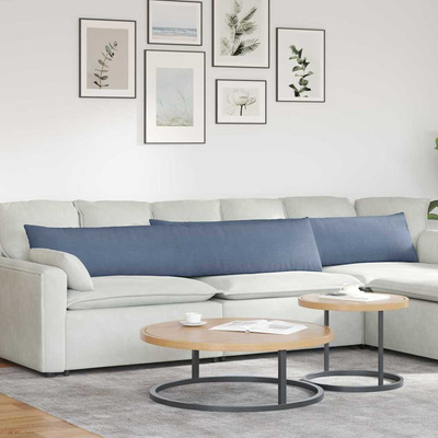 Poduszki na sofę 2 pcs Niebieski 200 x 40 cm Tkanina sztruksowa