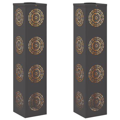 Słoneczna LED lampa na ścieżkę 2 pcs Czarny