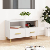 vidaXL Szafka pod TV, biała, 80x36x50 cm, materiał drewnopochodny wariant 8