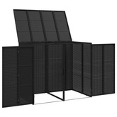 Pojemnik na śmieci 2 pcs Czarny 130 x 80 x 115 cm Polietylen