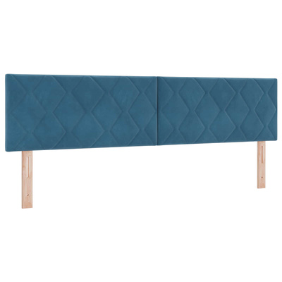 Łóżko z pojemnikiem i materacem LED granatowy 180 x 200 cm