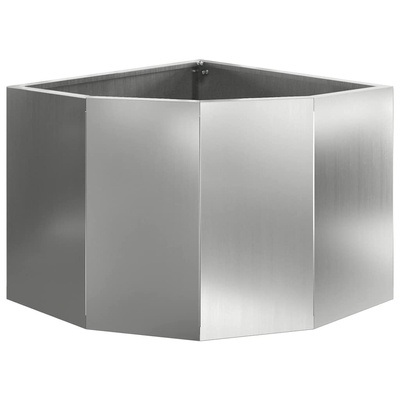 Doniczka Różnorożna Srebrny 45 x 45 x 35 cm Stal galwanizowana