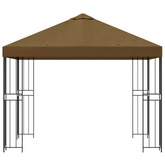 Altana 3 x 3 m Ciemnoszary Poliester i Stal 190 gsm